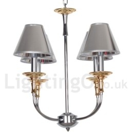 Πολυέλαιος 4 Light Modern Contemporary Chrome Style Candle