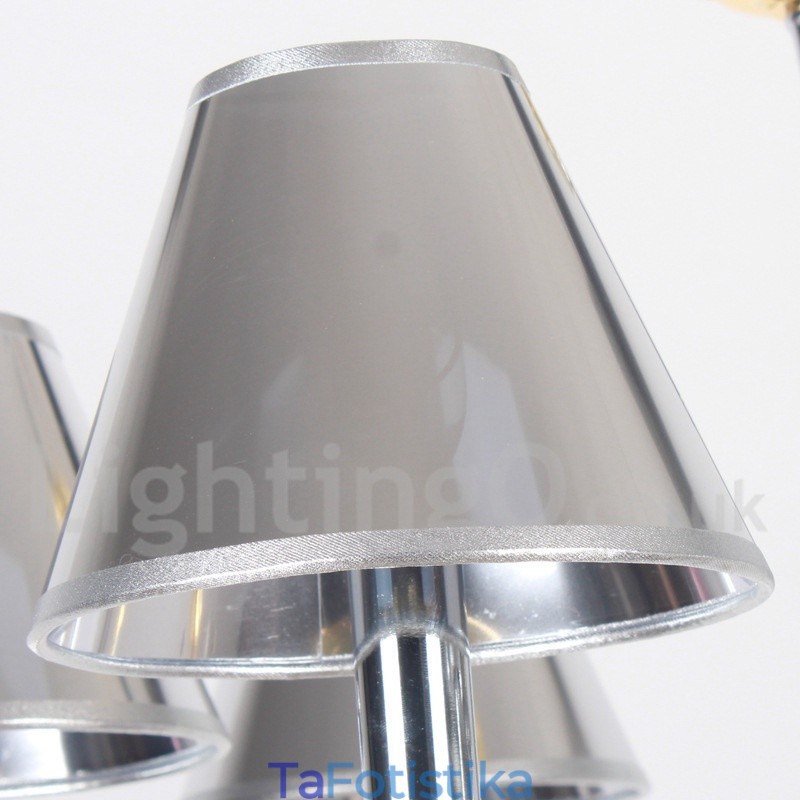 Πολυέλαιος 4 Light Modern Contemporary Chrome Style Candle