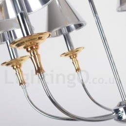Πολυέλαιος 4 Light Modern Contemporary Chrome Style Candle