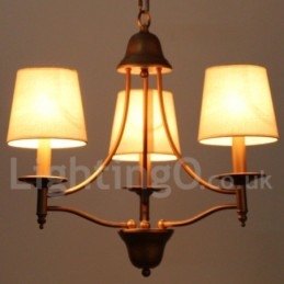 Πολυέλαιος με 3 ελαφρύ ρουστίκ ρετρό μεσογειακό στιλ κεριών