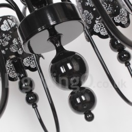 Πολυέλαιος σε στυλ 8 Light Modern Contemporary Hollow Black Candle