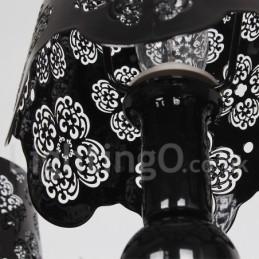 Πολυέλαιος σε στυλ 8 Light Modern Contemporary Hollow Black Candle