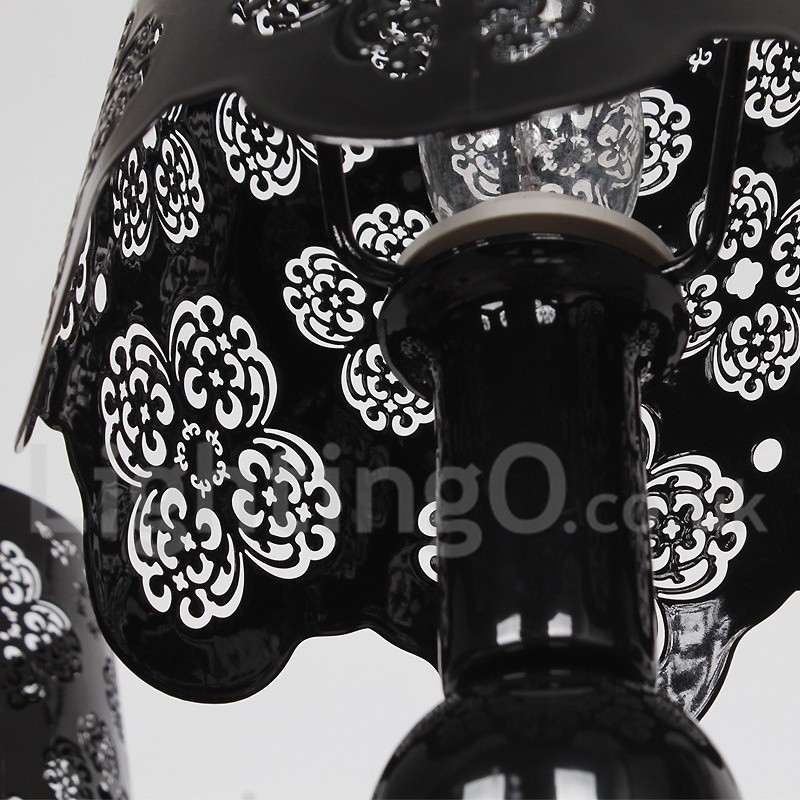 Πολυέλαιος σε στυλ 8 Light Modern Contemporary Hollow Black Candle