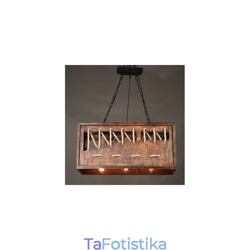 Μινιμαλιστικός Ξύλινος Πολυέλαιος