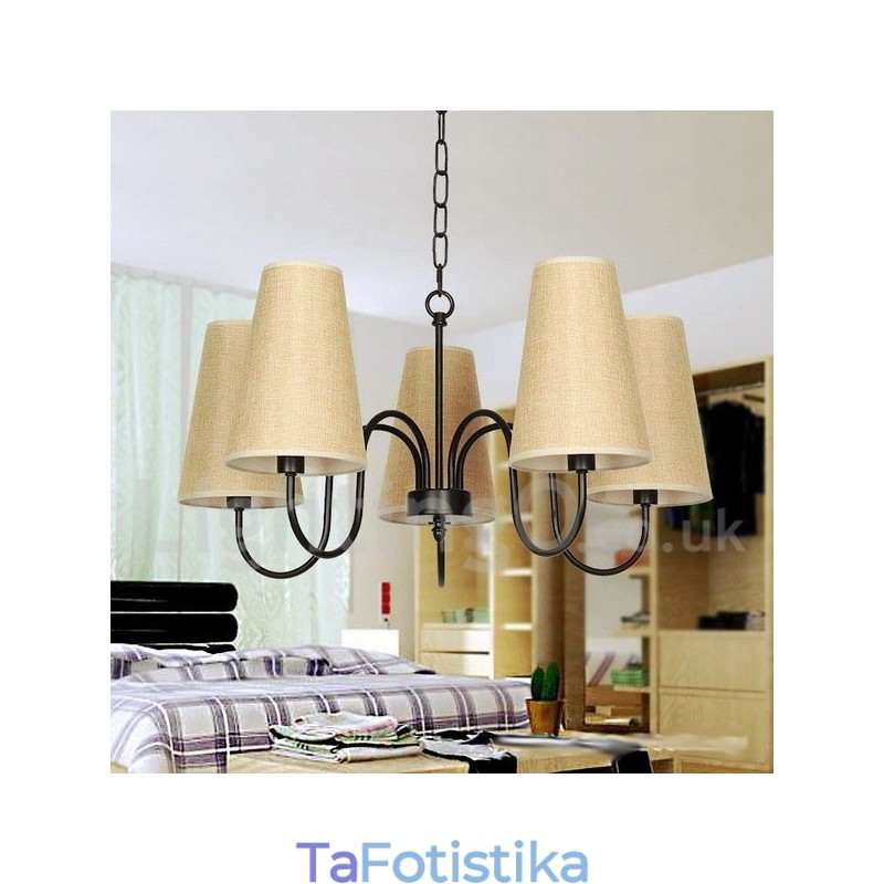 Πολυέλαιος 5 Light Retro Contemporary Style Candle