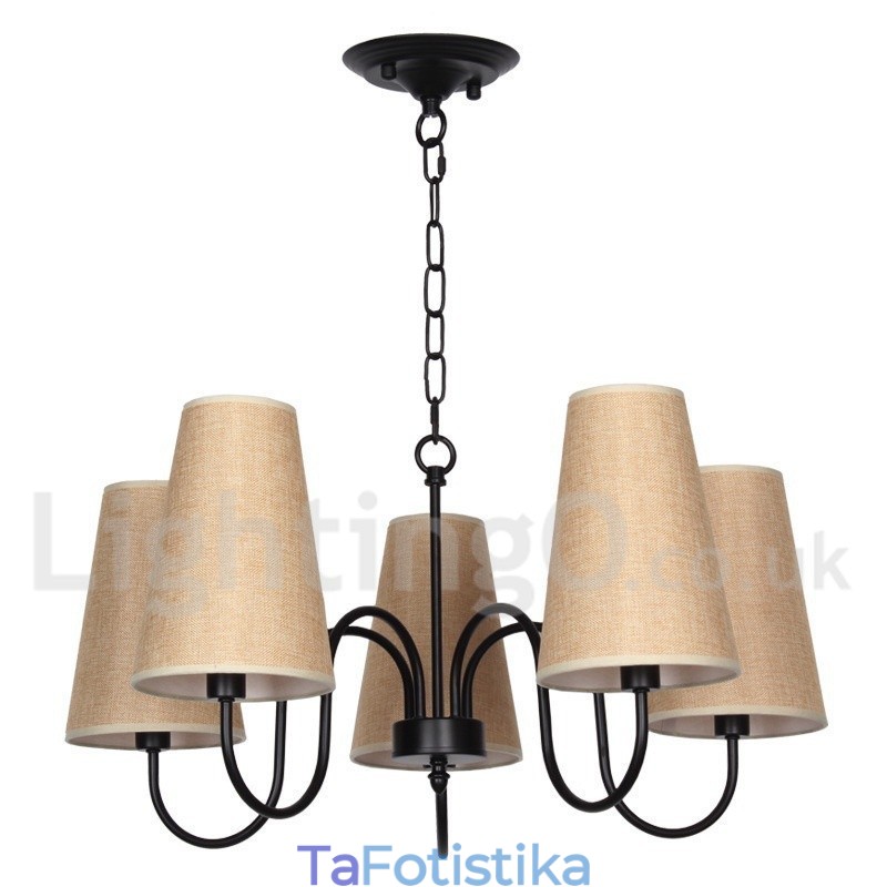 Πολυέλαιος 5 Light Retro Contemporary Style Candle