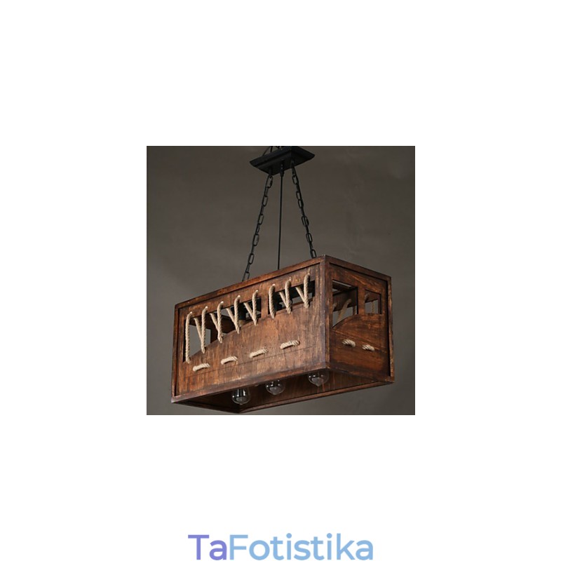 Μινιμαλιστικός Ξύλινος Πολυέλαιος