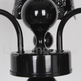 Πολυέλαιος σε στυλ 3 ελαφρύ μοντέρνο, κούφιο μαύρο κερί