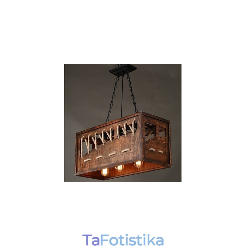 Μινιμαλιστικός Ξύλινος Πολυέλαιος