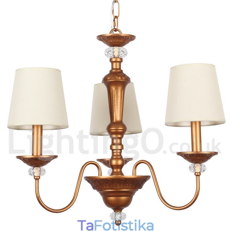 Πολυέλαιος 3 ελαφρύς ρετρό στυλ κεριού