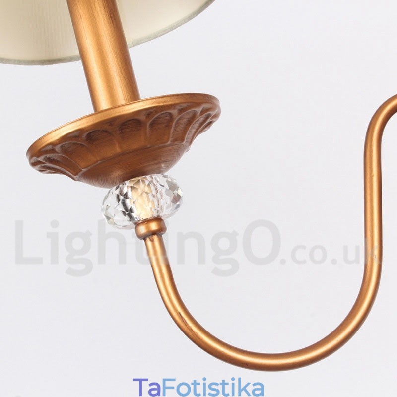 Πολυέλαιος 3 ελαφρύς ρετρό στυλ κεριού