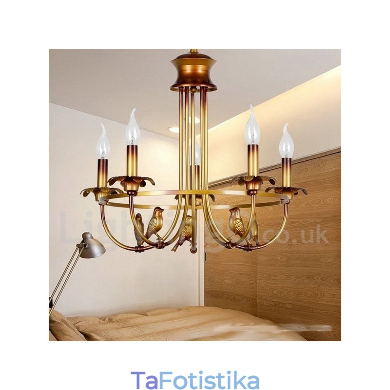 Πολυέλαιος 5 Light Retro Style Candle