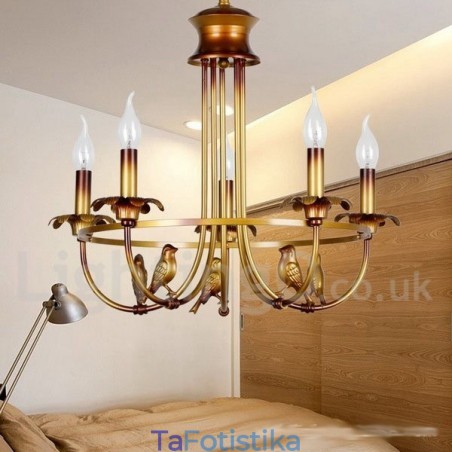 Πολυέλαιος 5 Light Retro Style Candle