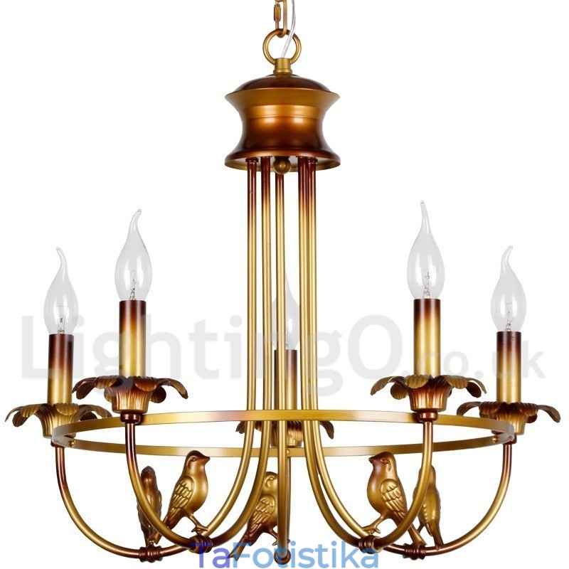 Πολυέλαιος 5 Light Retro Style Candle