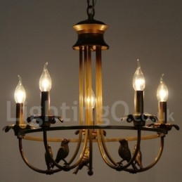 Πολυέλαιος 5 Light Retro Style Candle