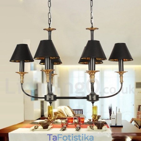 Πολυέλαιος 6 Light Retro Contemporary Style Candle Πολυέλαιος 6 Light Retro Contemporary Style Candle