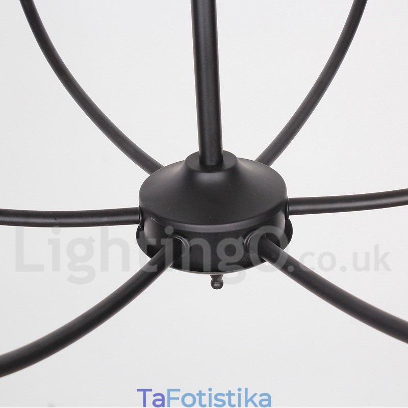 Πολυέλαιος 6 Light Retro Contemporary Style Candle