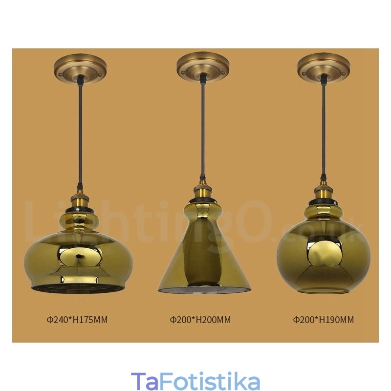 Ευρωπαϊκό γυάλινο κρεμαστό φως