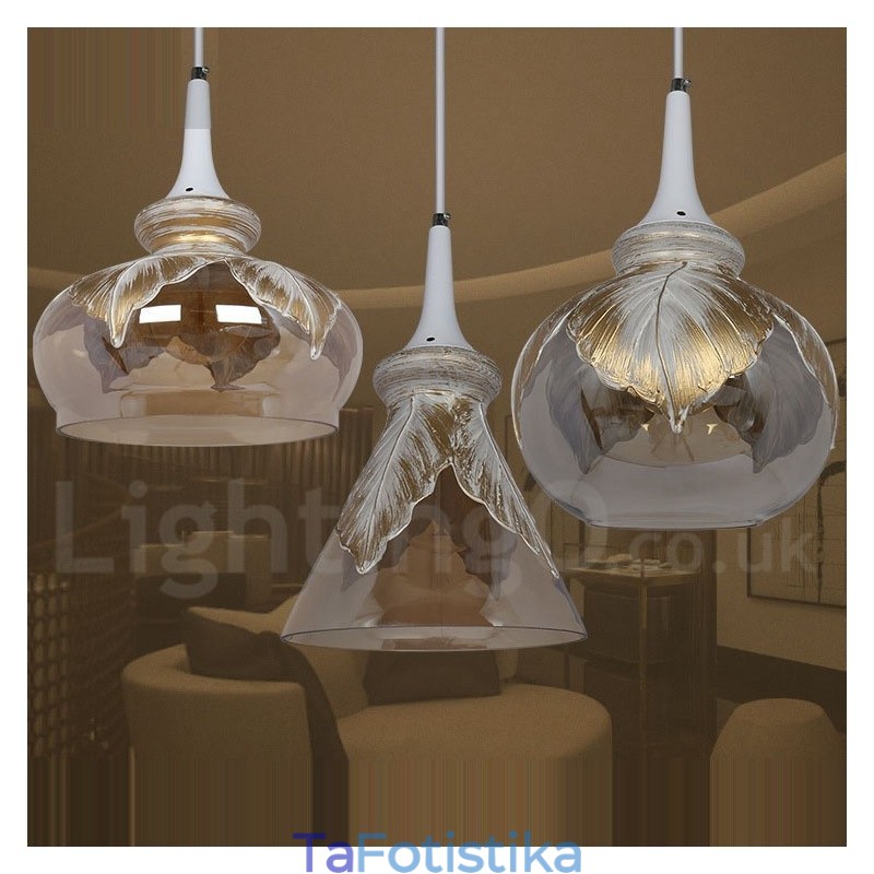 European Modern Contemporary Lounge Γυάλινο κρεμαστό φως