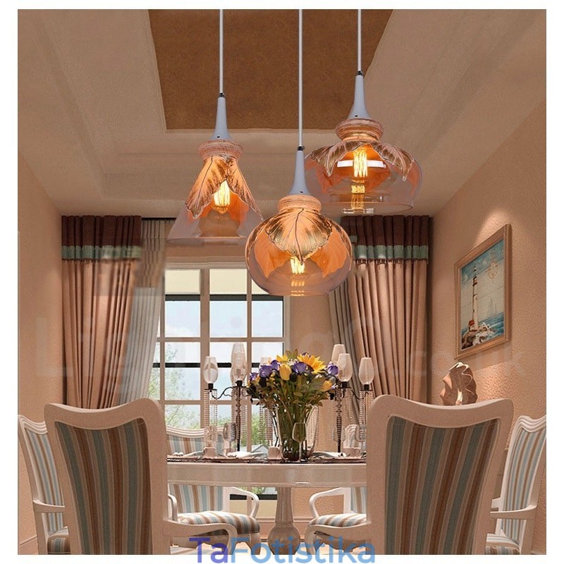 European Modern Contemporary Lounge Γυάλινο κρεμαστό φως
