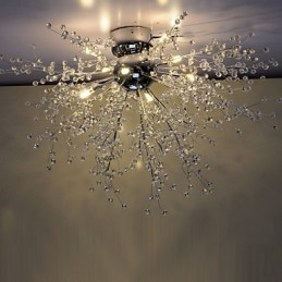 Μοντέρνος μεταλλικός πολυέλαιος Globe Crystal Chrome