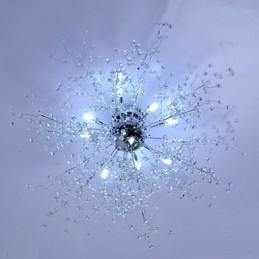 Μοντέρνος μεταλλικός πολυέλαιος Globe Crystal Chrome