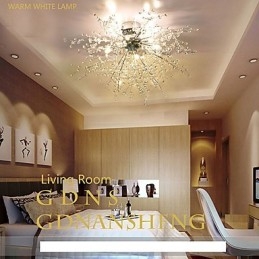 Μοντέρνος μεταλλικός πολυέλαιος Globe Crystal Chrome