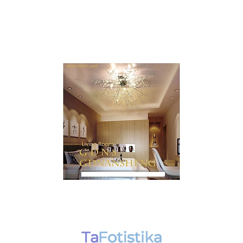 Μοντέρνος μεταλλικός πολυέλαιος Globe Crystal Chrome