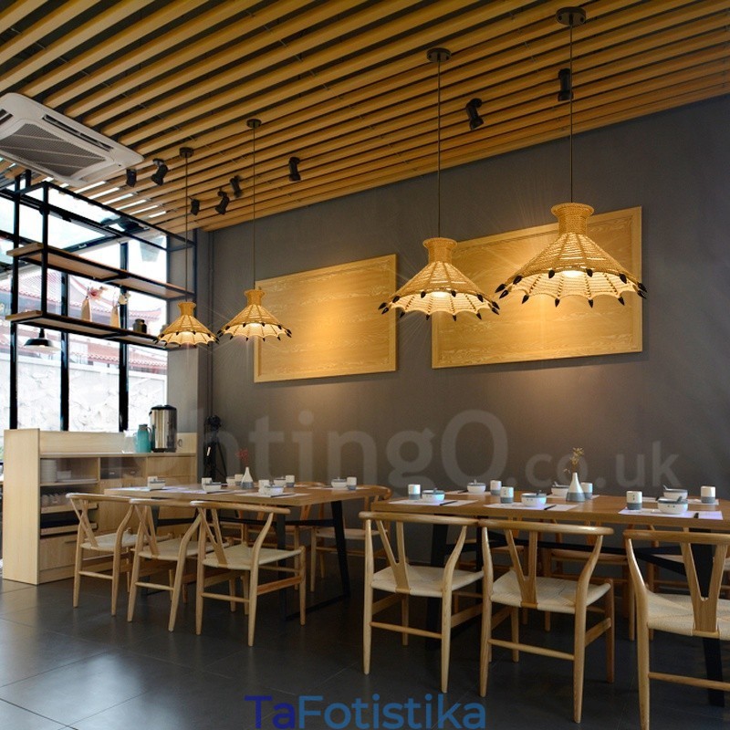 1 Κρεμαστό φωτιστικό Light Rustic Lodge Light Κρεμαστό φωτιστικό με σχοινί κάνναβης