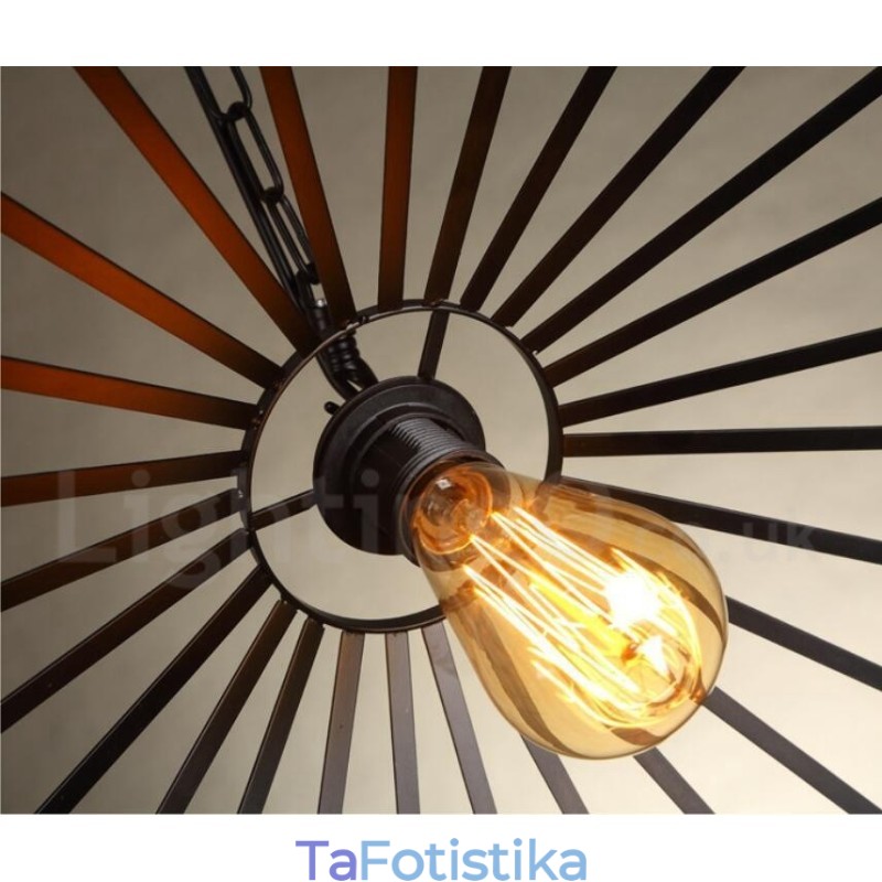 1 Κρεμαστό φωτιστικό Light Rustic Lodge Light Κρεμαστό φωτιστικό με σχοινί κάνναβης