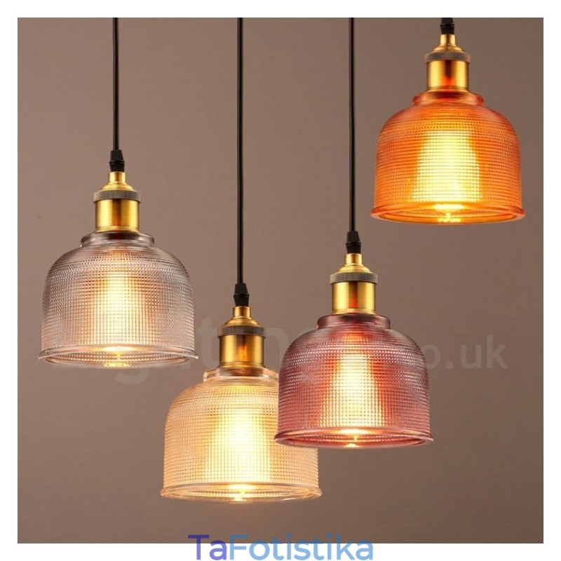 1 Light Modern Contemporary Cafe Multi Colors Glass κρεμαστό φωτιστικό