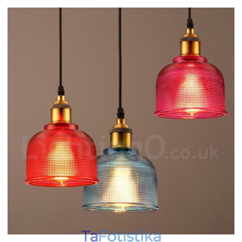 1 Light Modern Contemporary Cafe Multi Colors Glass κρεμαστό φωτιστικό