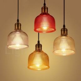 1 Light Modern Contemporary Cafe Multi Colors Glass κρεμαστό φωτιστικό