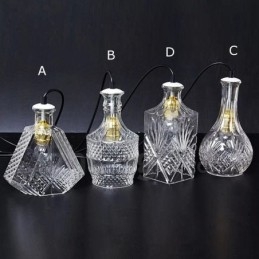 1 Light Rustic Lodge Glass Κρεμαστό Φωτιστικό Cafe