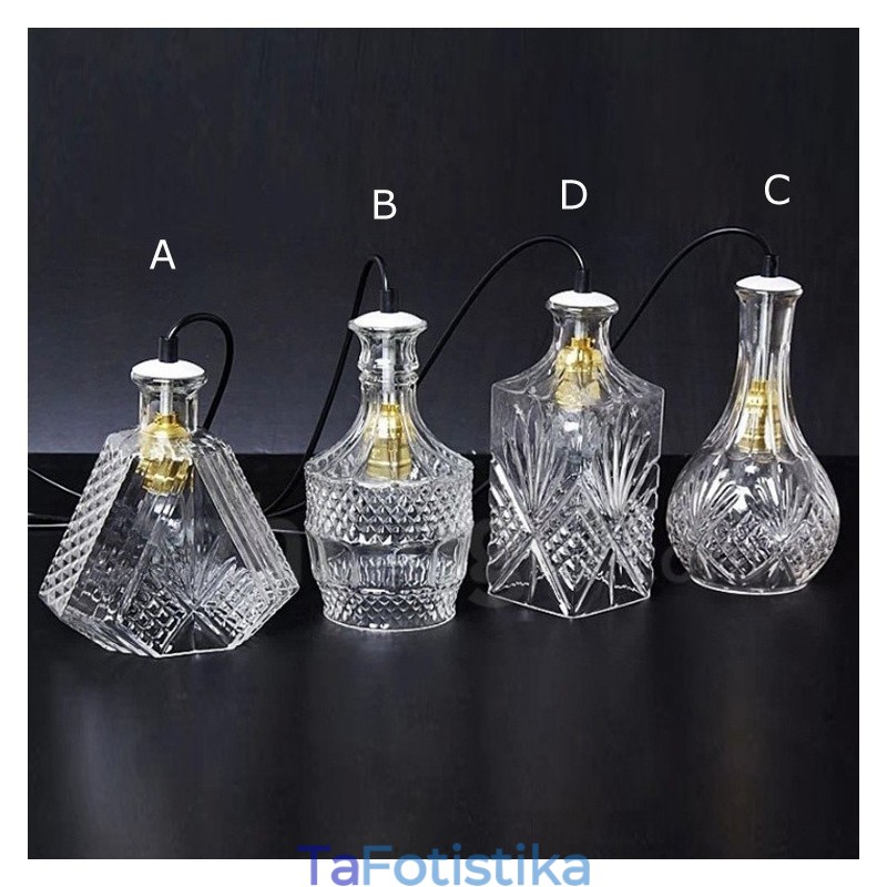 1 Light Rustic Lodge Glass Κρεμαστό Φωτιστικό Cafe