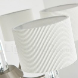 6 Light Modern Contemporary Κρυστάλλινος Πολυέλαιος με Υφασμάτινη Απόχρωση