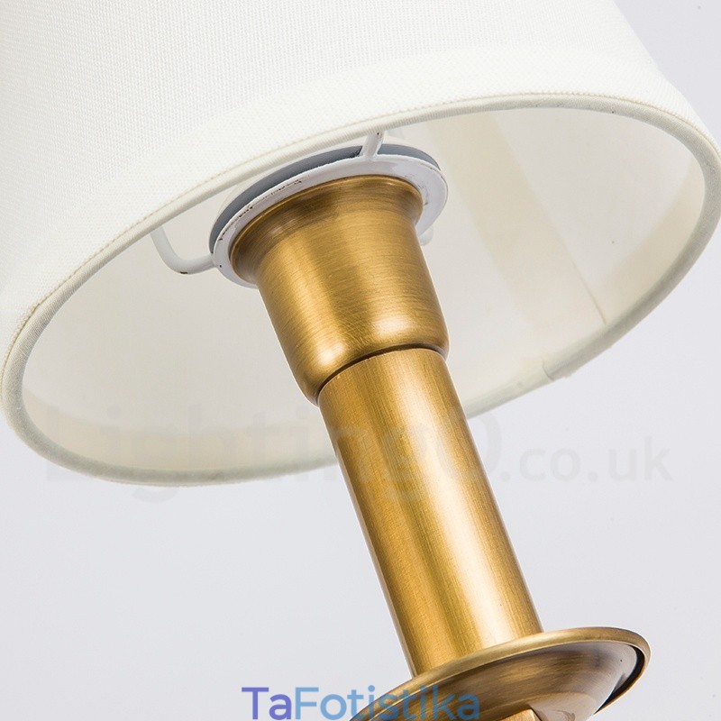 6 ελαφρύ ρετρό ρουστίκ πολυτελές ορειχάλκινο κρεμαστό φωτιστικό πολυέλαιος με υφασμάτινη απόχρωση