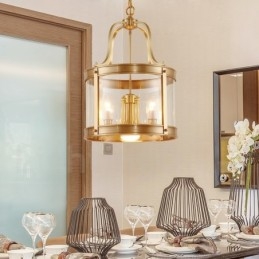 5 ελαφρύ ρετρό ρουστίκ πολυτελές ορειχάλκινο κρεμαστό φωτιστικό πολυέλαιος με γυάλινη σκιά
