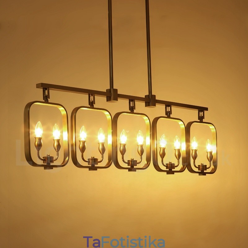 Πολυέλαιος ρετρό ρουστίκ ορειχάλκινο κρεμαστό φωτιστικό πολυτελείας