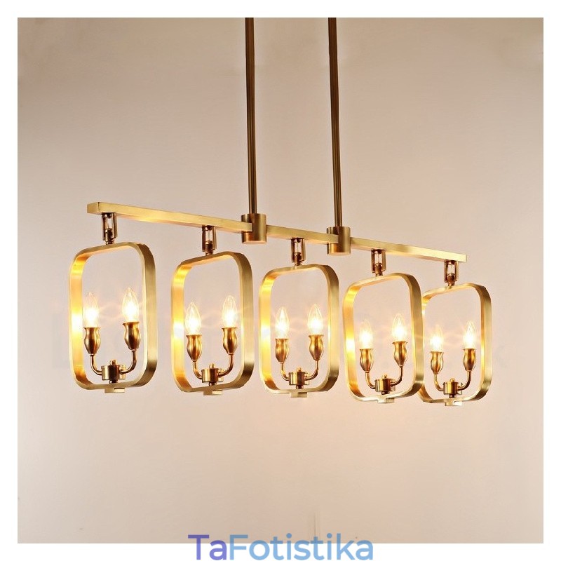 Πολυέλαιος ρετρό ρουστίκ ορειχάλκινο κρεμαστό φωτιστικό πολυτελείας