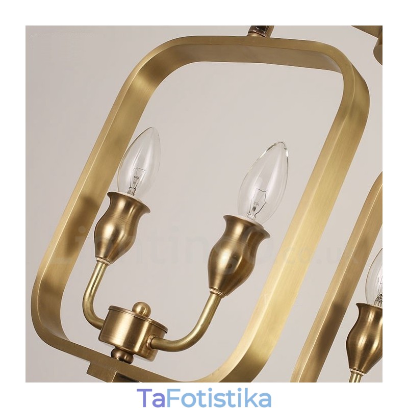 Πολυέλαιος ρετρό ρουστίκ ορειχάλκινο κρεμαστό φωτιστικό πολυτελείας