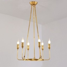 Πολυέλαιος 6 Light 8 Light Retro Rustic Πολυτελές ορειχάλκινο κρεμαστό φωτιστικό