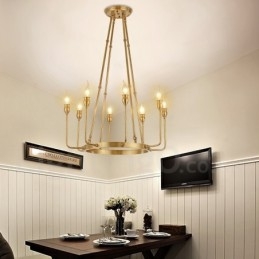 Πολυέλαιος 6 Light 8 Light Retro Rustic Πολυτελές ορειχάλκινο κρεμαστό φωτιστικό
