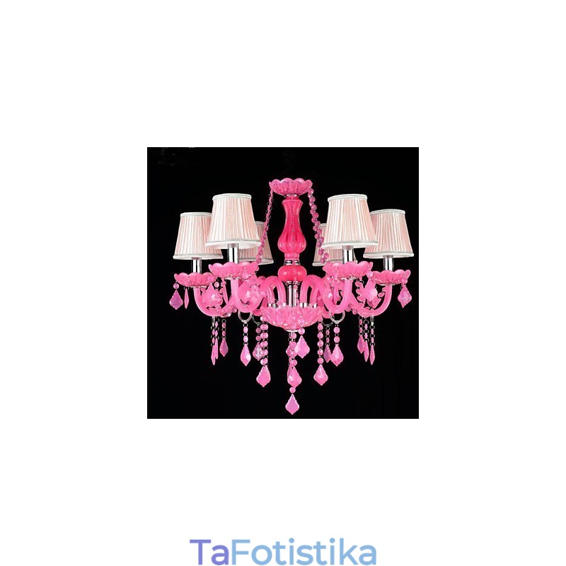 Φωτιστικό καφέ Project Light Κρυστάλλινο Κρεμαστό Φωτιστικό Ροζ Α