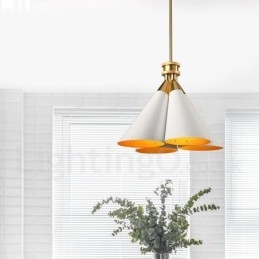 Πολυέλαιος κρεμαστός λαμπτήρας 4 ελαφρύ ρετρό ρουστίκ πολυτελές κράμα αλουμινίου με σκιά από κράμα αλουμινίου