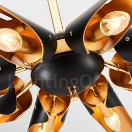 Πολυέλαιος κρεμαστός λαμπτήρας 8 ελαφρύ ρετρό ρουστίκ πολυτελές κράμα αλουμινίου με σκιά από κράμα αλουμινίου