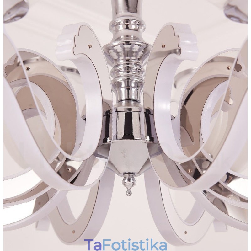 Πολυέλαιος 8 Light Modern Contemporary Κρεμαστό Φωτιστικό με Γυάλινη Σκιά