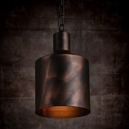 Chandelier Rustic Lodge Drum Μεταλλικό κρεμαστό φως