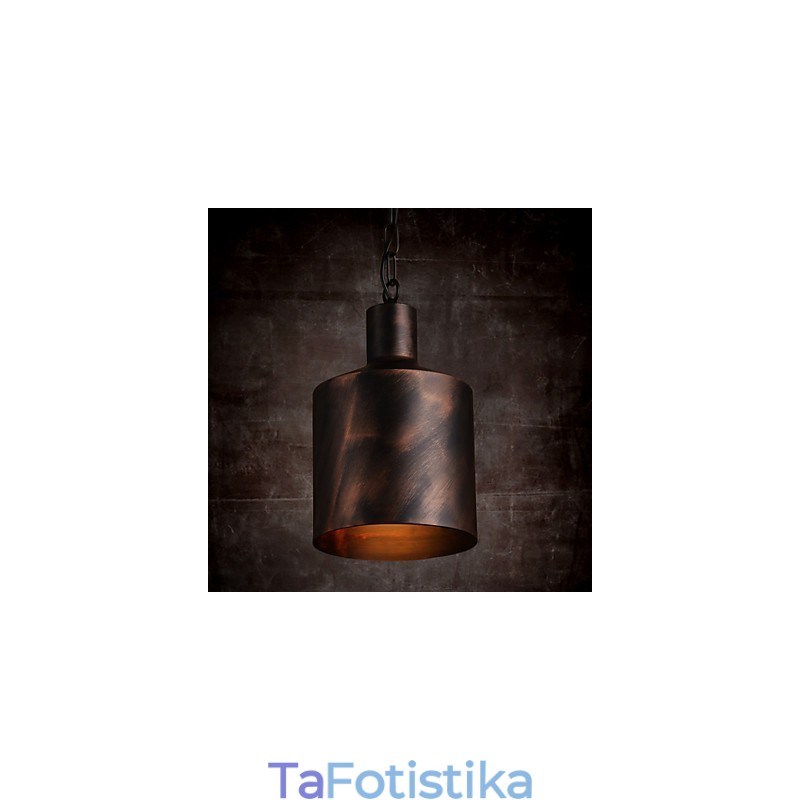Chandelier Rustic Lodge Drum Μεταλλικό κρεμαστό φως