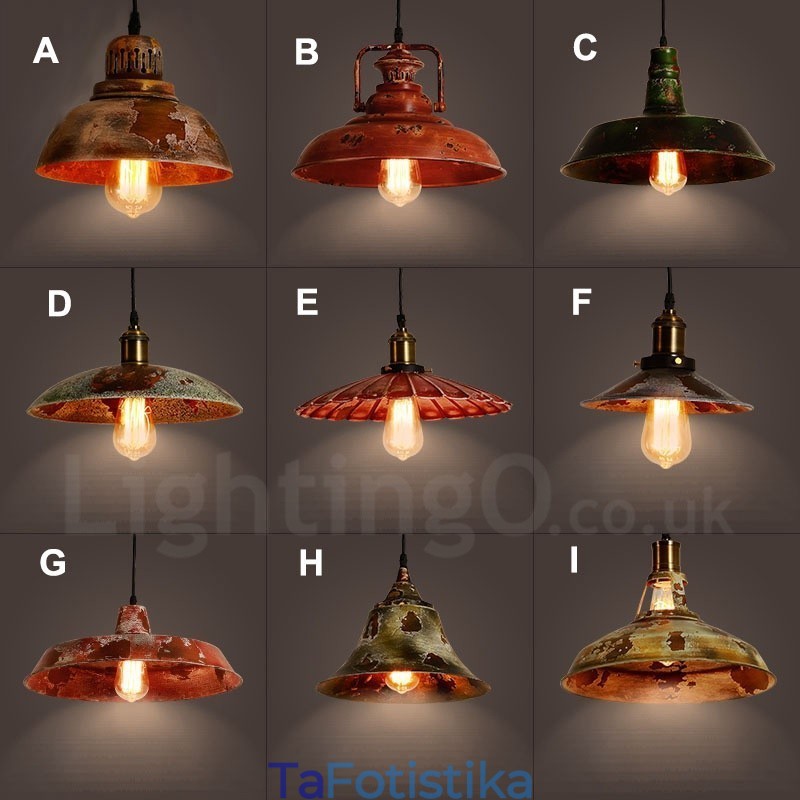 1 Light Rustic Lodge Retro Vintage Κρεμαστό Φωτιστικό Σοφίτα